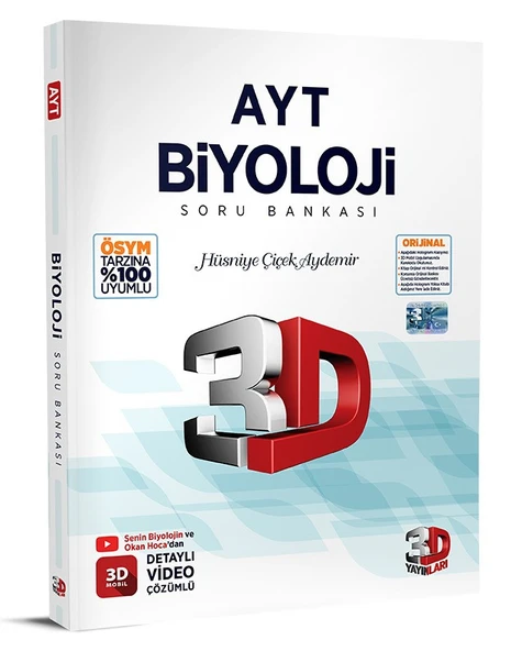 3D AYT Biyoloji Soru Bankası ürün görseli