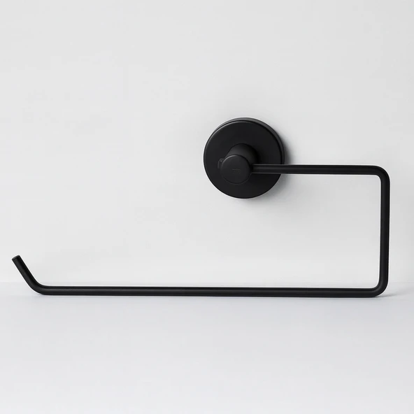 Açık Kağıt Havluluk Mat Siyah Metal Duvara Monte Vidalı Banyo Tuvalet Mutfak Kağıt Havluluk 25 cm - Resim 8