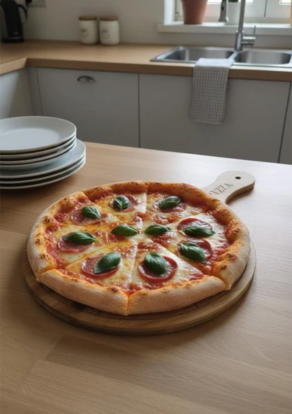 Bambu Pizza Tabağı - Sunumluk 30 CM - 3
