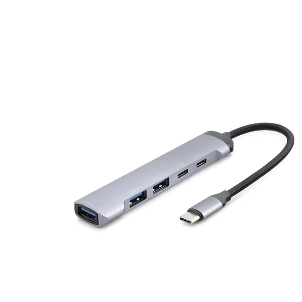 pilelistore Type-C Hub 5*Usb Gri HDX7041