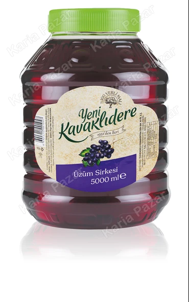 Kavaklıdere Üzüm Sirkesi 5 Lt | Turşuluk ve Salatalar İçin Doğal Fermente Sirke - 1