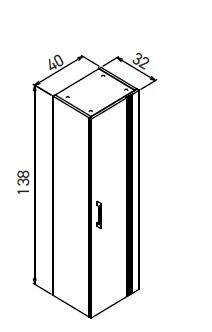 Orka Bari 65 cm Mat Yeşil Banyo Dolabı Takımı ve Boy Dolabı - Resim 4
