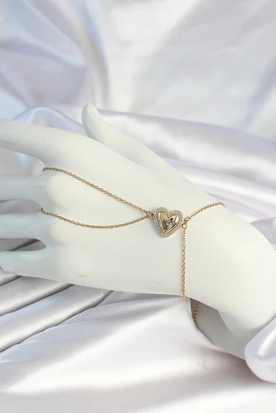 pilelistore 316L Çelik Zincirli Gold Renk Kalp Figürlü Şahmeran - TJ-SN660