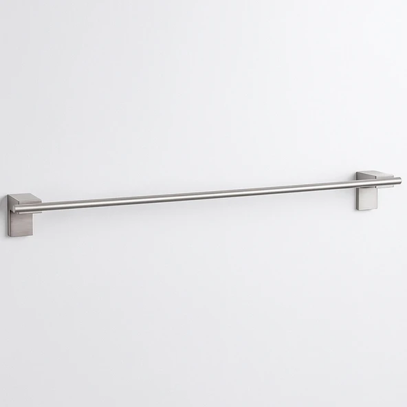 Krom Gümüş Metal Uzun Havluluk 49 cm Duvara Monte Vidalı Lüks Banyo Asma Askı Çubuk Tasarım ürün görseli