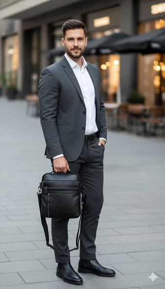 El Çantası Hakiki Deri 11" İnç Laptop/ Tablet Uyumlu Premium %100 Orjinal Deri 8683255014002 - 2