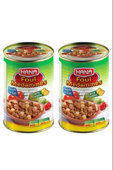 Hana Bakla ve Nohut Konservesi 400 gr X2 ADET ürün görseli 1