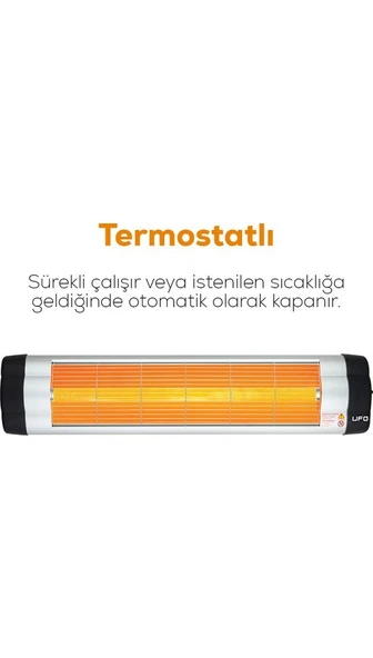 UFO Star 2400 W Duvar Tipi Isıtıcı - Termostatlı - 4