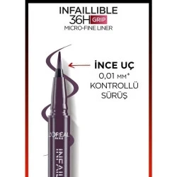 Loreal Paris Infaillible 36H Grip Micro Fine Eyeliner 04 Dew Berry - 2