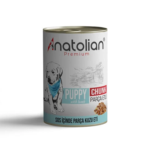 Anatolian Premium Parça Etli Kuzulu Yavru Köpek Konservesi 400 Gr ürün görseli 1