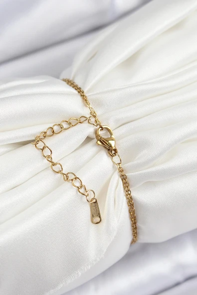 pilelistore 316L Çelik Zincir Mineli Sanatsal Portre Zirkon Taşlı Gezegen Model Gold Renk Kadın Bileklik - TJ-BB7233 - 2