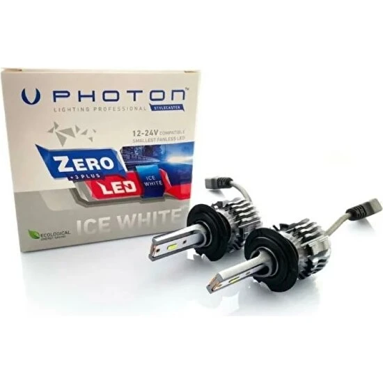 Photon Zero H7 +3 Plus Fansız LED 12V&24V Beyaz (Ice Whıte) - Resim 3