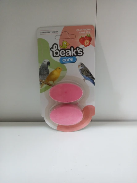 Beak's Çilek Aromalı Ikili Gaga Taşı Sebze Tutacağı Hediyeli - 1