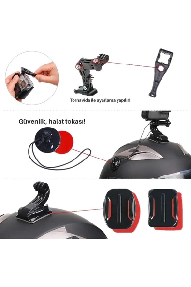 Xt91 Kask Telefon Ve Aksiyon Kamera Tutucu - 5