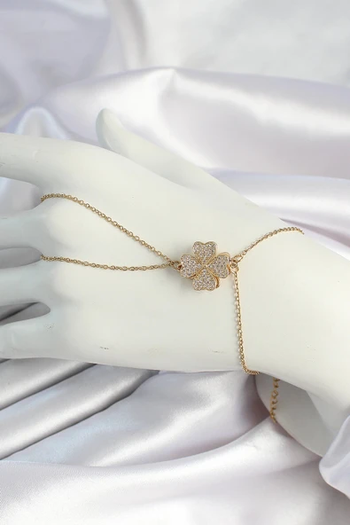 pilelistore 316L Çelik Gold Renk Zincirli Dönen Yonca Figürlü Şahmeran - TJ-SN653