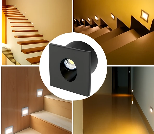 CATA CT-5179 3W LED Koridor Armatürü Siyah Kasa Modern İç Mekan Duvar Aydınlatma Lambası 3200K Günışığı - 2