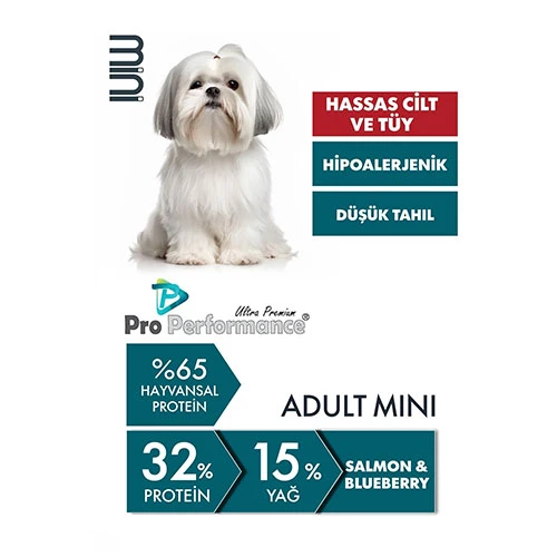 Pro Performance Somonlu ve Yaban Mersinli Küçük Irk Yetişkin Köpek Maması 2 Kg - Resim 2