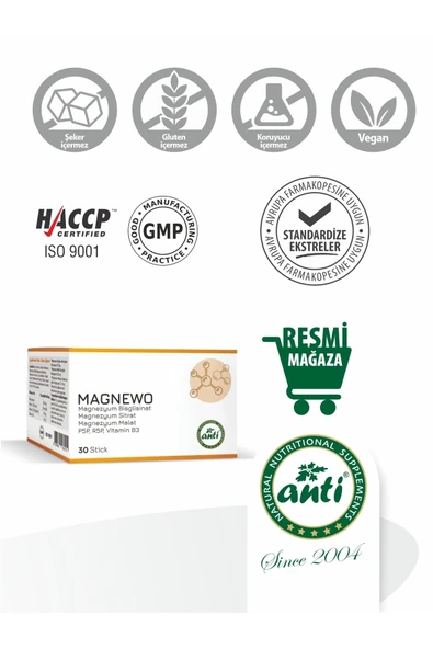 Anti Magnewo Efervesan Magnezyum Sitrat Malat Glisinat - Resim 4