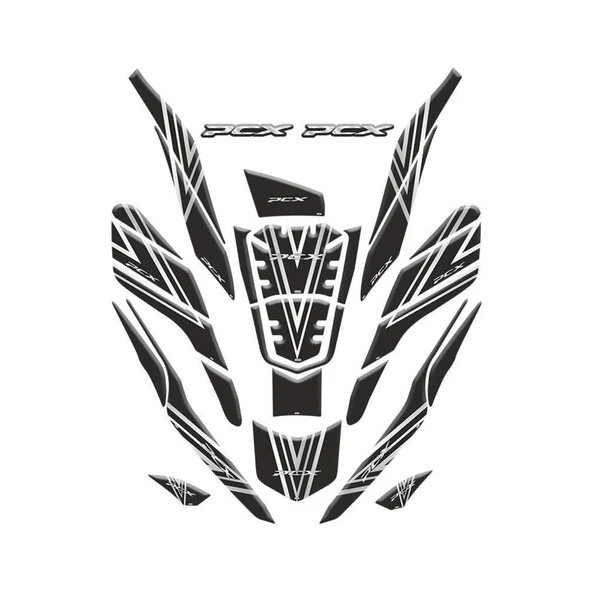 GOGOPREMİUM HONDA PCX 2021 - 2023 UYUMLU TANK PAD SET 001 ürün görseli 1