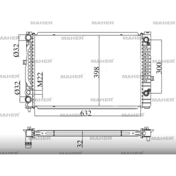 RADYATÖR SU A4 / A6 / PASSAT 97-04 AEB-ALZ-AWT-AVF-AFN 1.6-1.8-1.9 TDI A-T MEKANİK ürün görseli