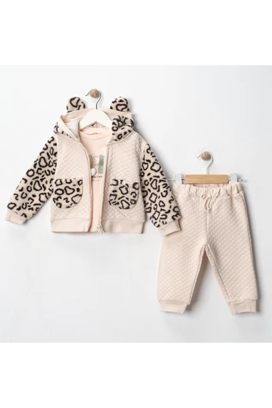 Kız Bebek 3'lü Ceketli Takım VIA-9719 - 6