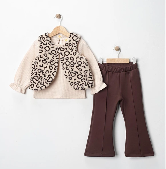 Via Kız Çocuk 3'lü Yeleklı Takım  VIA-9738 ürün görseli