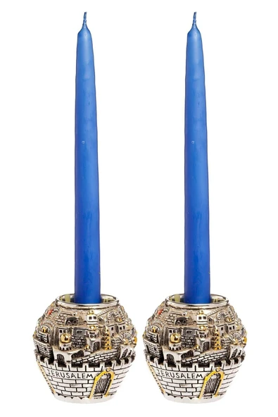 Mavi 2'li Şamdan Mum