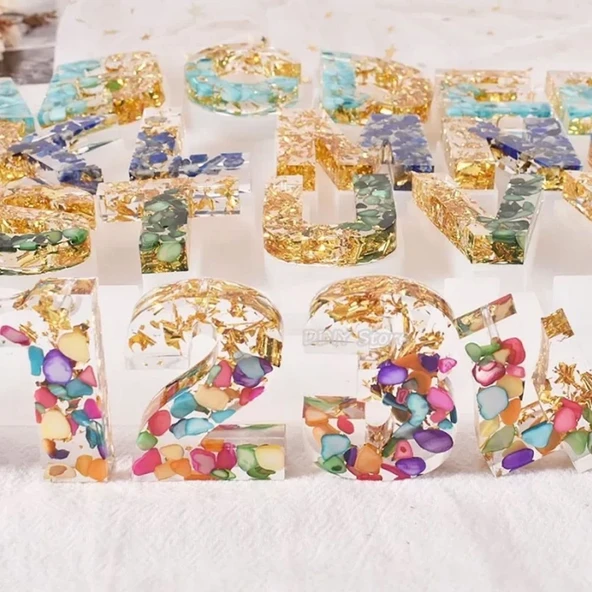 Epoksi Harf Anahtarlık Yapım Seti 136 Parça - Resim 4