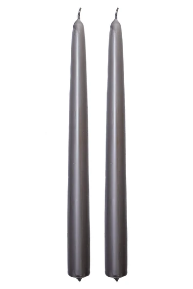 2'li Şamdan Mum-Gri 25 cm