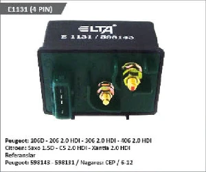 KIZDIRMA ROLESİ-12V PEUGEOT 206/306/307/406 4 FİŞLİ   598143 - ELTA-E1131