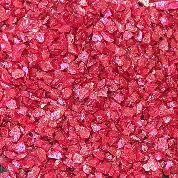 Epoksi Mum Dekoratif 2-4 MM Arlığında Gerçek Cam Kırığı (50 GR)  Kırmızı ürün görseli