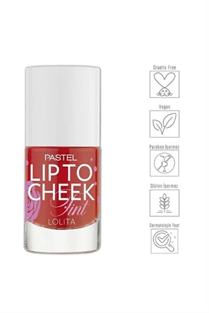Pastel Lip To Cheek Tint Lolita – Dudak ve Yanaklar İçin Doğal Renk Veren Likit Allık & Ruj - 3