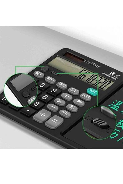 Fuchsia T10 Ekstra Yazma İşlem Ekranlı Hesap Makinesi - Resim 5
