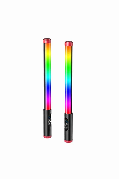 Fuchsia FM-128RGB OLED Ekran Göstergeli RGB Led Işıklı Su Geçirmez Aydınlatma Çubuğu - 2