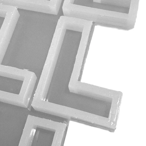 Epoksi Çoklu Silikon Kalıp Düz L Harfi Anahtarlık Reçine Seri Döküm Kalıbı 4 CM 10 Lu - Resim 4