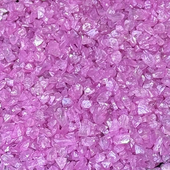 Epoksi Mum Dekoratif 2-4 MM Arlığında Gerçek Cam Kırığı (1 KG)  Fuşya ürün görseli