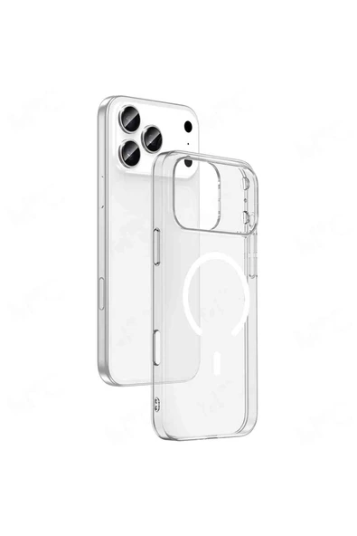 iPhone 17 Pro Max Uyumlu Manyetik Şarj Olabilen Kamera Çerçeveli Kapak - 1