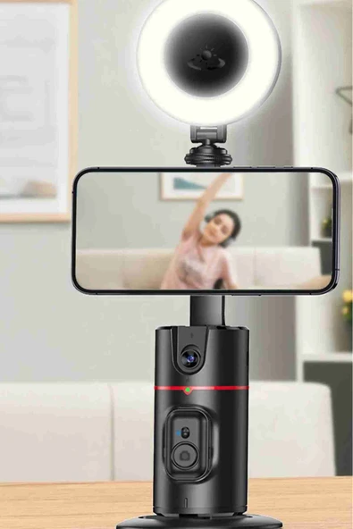 Fuchsia SF200 360 Derece Yapay Zeka Yüz Takipli Tripodlu Selfie Gimbal - Resim 2