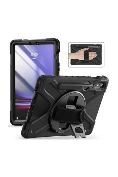 Galaxy Tab S10 FE Uyumlu 10.9" Tam Koruma Sağlayan Zırhlı Silikon Şok Emici Tablet Kılıfı - Resim 2