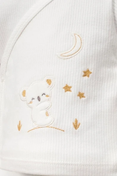 Bebitof %100 Pamuk Sevimli Yavru Koala Desenli 5 Parça Yenidoğan Hastane Çıkışı Zıbın Seti BBTF.EKR.20231 - 4