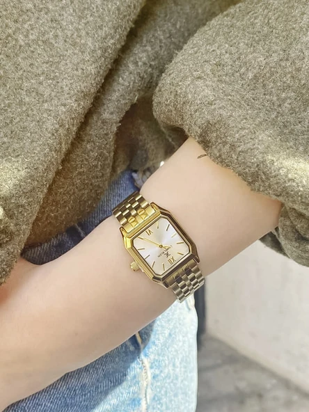 Daniel Klein DKE.1.10921 Kare Kadran 3 Atm Suya Dayanıklı Kadın Kol Saati - Resim 5