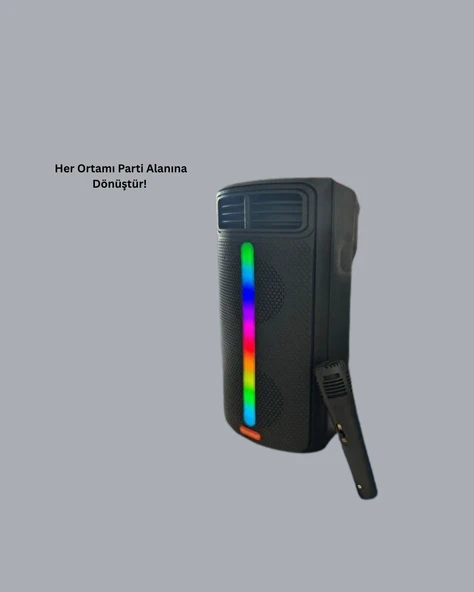 Kablosuz RGB Işıklı Bluetooth Hoparlör | Ev, Parti ve Açık Hava Kullanımı - Resim 2