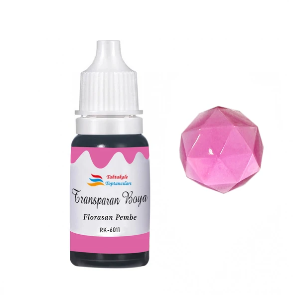 Epoksi Reçine Transparan Boya Pigment Şeffaf Epoksi Boyası 20 ML  Floresan Pembe - 6011 ürün görseli