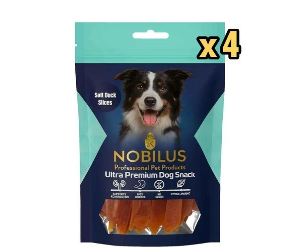 Nobilus Köpek Ödül Maması Yumuşak Ördek Dilimleri 80 Gr x 4 Adet ürün görseli 1