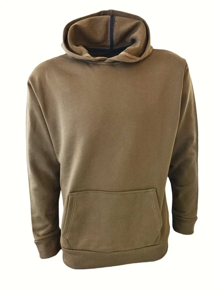 Kapüşonlu Sweatshirt - Kahve ürün görseli