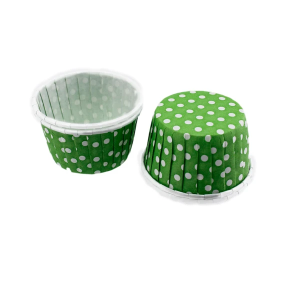 Cupcake Kalıbı Büyük Boy 62*40 Mm (100 Adet)  Puantiyeli  Yeşil ürün görseli