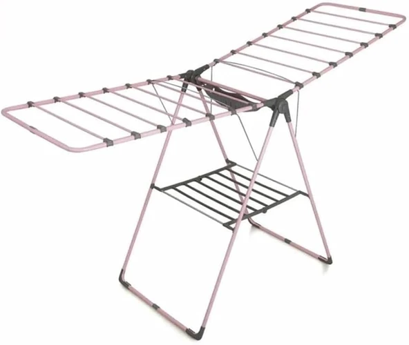 DAYSTONE SEPETLİ KALIN BORULU METAL ÇAMAŞIR KURUTMALIĞI FORTE ( MÜRDÜM ) ürün görseli 1