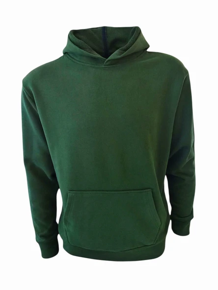 Kapüşonlu Sweatshirt - Yeşil ürün görseli
