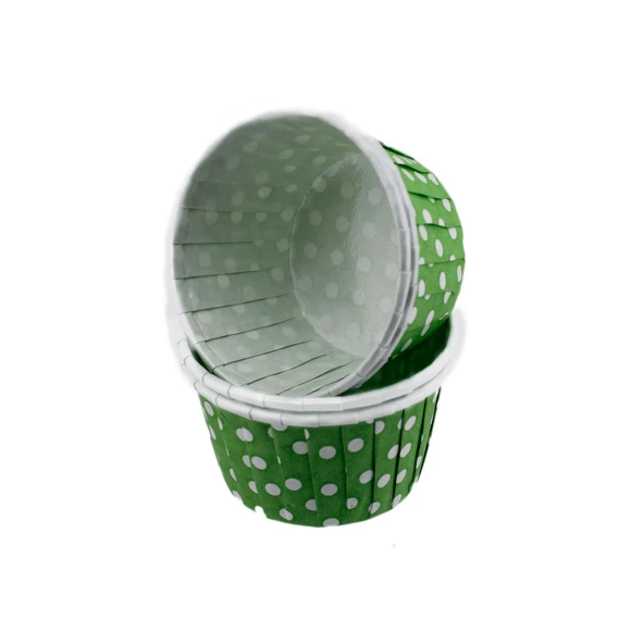 Cupcake Kalıbı Orta Boy 50*39 Mm (100 Adet)  Puantiyeli  Yeşil ürün görseli
