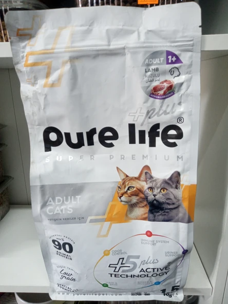 Pure Life Plus Yetişkin Kedi Kuru Mama Kuzu Etli 1.5 kg