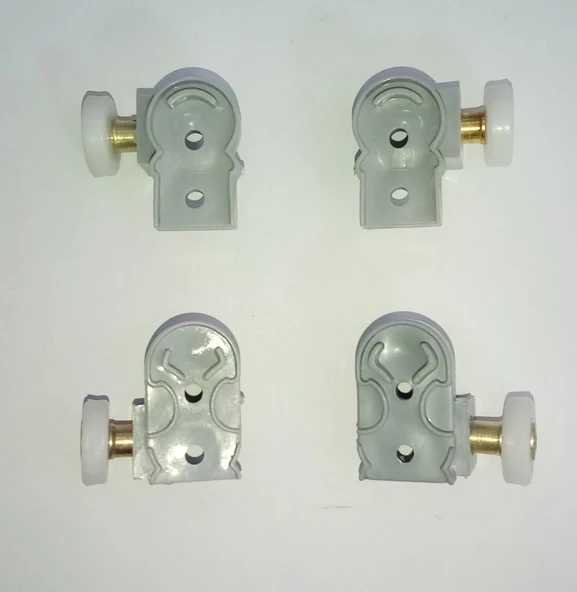 DUŞA KABİN TEKERİ - DÜZ 1+1 MİKA KABİN TEKERİ 4 LÜ TAKIM - Resim 2